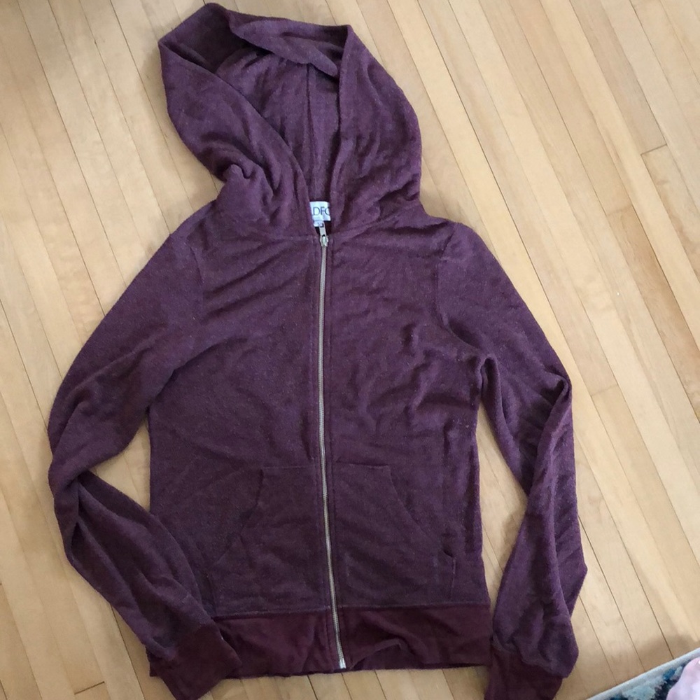 Wildfox Hoodie ZIP Up Sweatshirt Sm Sleep Outside